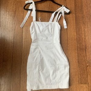Double lined body con dress from revolve with tie straps